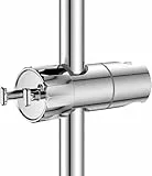 YEAUPE Universal Duschkopf Handbrause Halterung - Brausehalter ohne Bohren,Verstellbar Duschhalterung,360° drehbar für Slide Bar 16-28 mm Außen Durchmesser, ABS+Verchromt Duschstange