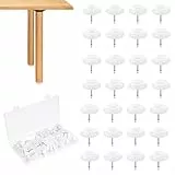 50 Stück Kunststoff Stuhlgleiter 20mm Bodengleiter Möbelgleiter Kunststoffgleiter Bodenschutz Filzgleiter Tischgleiter Gleiter mit Nagel für Möbel, Stuhl und Tischbeine Weiß