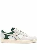 Diadora Unisex Magic Basket Low Suede Leder Gymnastikschuh, Weiß Blattgrün, 42 EU