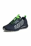 Camp David Herren Leichter Sneaker im Knit-Design mit Rubber Artwork Blue Navy, 43