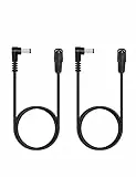 Lonnky DC Verlängerungskabel 0,5 m 2er-Pack Schwarz: 12 V, 5,5 mm x 2,1 mm, 90° L-Form; Für TP-Link C520WS, TC60, Reolink RLC-810A, EZVIZ C3W, IMOU Bullet, Deco S1900, KSIPZE LED, ULTIMEA Soundbar