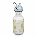 Klean Kanteen Trinkflasche Classic Narrow (Sippy Cap) mit Trinkverschluss aus Edelstahl in der Farbe Rosa mit einem Volumen von 355 ml, 1011202