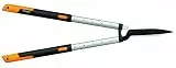 Fiskars SmartFit Teleskop-Heckenschere, Antihaftbeschichtet, Hochwertige Stahl-Klingen, Länge: 68 bis 93 cm, Schwarz/Orange, HS86, 1013565