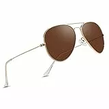 COASION Pilotenbrille Damen Polarisierte Sonnenbrille Herren Fliegerbrille Piloten Sonnenbrillen UV400 Schutz Metallrahmen