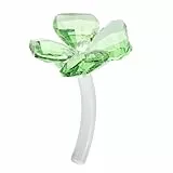 Healifty Kristall-Tischdekoration: Kleine vierblättrige Kleeblattfigur – Glücksbringer-Blattdeko für Muttertag, Taschenanhänger, Handtaschenanhänger und Schmuckherstellung