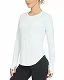 G4Free Sport Shirts für Damen Langarm Activewear Shirt UPF 50+ UV Schutz Sonnenschutz Langarmshirts Schlanke Passform mit Daumenloch Rashguards Sportshirt Yoga Ausbildung Gym Laufshirt