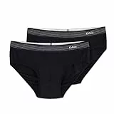 Dagi Slip Herren 2er Pack, Stretch Bequeme Unterhosen Männer Slip, Atmungsaktive Unterwäsche Herren, Weiche Gummiband Underwear Men Multipack, Modal Elasthan, Schwarz, S-2XL | M - Schwarz