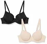 Amazon Essentials Damen Vollständiger Mikrofaser-BH Mit Bügel Und Stütze, 2er-Pack, Zartrosa, 80B