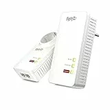 AVM Fritz Powerline 1260E/1220E WLAN Set (WLAN-Access Point, ideal für Media-Streaming oder NAS-Anbindungen, 1,200 MBit/s, internationale Version) weiß