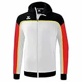 Erima Unisex Kinder CHANGE by Trainingsjacke mit Kapuze (1032309), weiß/schwarz/rot, 164