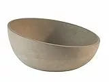 APS Schale „Element“ – Hochwertige Schale aus Beton mit möbelschonender Unterseite – Stapelbar und mit der Abmessung Ø: 29,5 x H: 8,5 cm / 14,5 cm für 2,5 Liter, rund und abgeschrägt