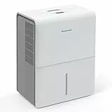 Newentor Luftentfeuchter 25L/24h, Für 215m³/80m² Räume - 3 fache Geräuschreduktion - 290W Stromsparender Chip - 10 J. Gar. - Für Keller, Bad - Mit 1M Ablaufschlauch &Abnehmbarem Filter, Timer