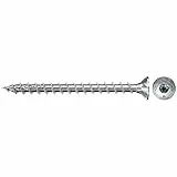 fischer PowerFast II CTF 5,0 x 60, Spanplattenschraube (100 Stk.) mit Vollgewinde, Senkkopfschraube mit Innenstern, Schraube für Holzverarbeitung, reduziert Einschraubwiderstand & Einschraubzeit