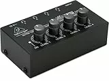 Behringer MICROAMP HA400 Ultra-Compact 4-Channel Stereo Headphone Amplifier for Studio Monitoring