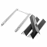 Vnierxful 69785 Brenner & 7635 flavorizer Bars für Weber Spirit 210 (Bedienknöpfe vorne) gekauft Spirit E-210 Classic Gasgrill aromaschienen, ersatzteile for Weber Spirit I & II E210/220 S210 S220