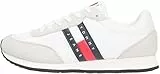 Tommy Jeans Herren Runner Sneaker Classic Runner zum Schnüren, Weiß (Ecru), 46