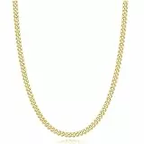 Rajputana Gold Kette Halskette für Männer 3mm Kubanische Verbindung Ketten für Herren Junge Gold Männer Kette Halsketten Robuste Kandare Chains Schmuck Geschenke 22 Zoll