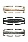 Kronwahl 3 BH Träger Clips aus Metall, für Trägerbreite bis zu 1,8 cm, optimales BH Zubehör, Bra Halter für unsichtbare Träger & attraktive Betonung von Ausschnitt und Rücken