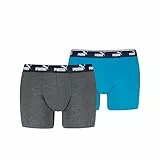 PUMA Men's Elements Boxer, Blue Combo, XXL (2er Pack)