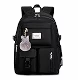 Ternbay Mädchen Schulrucksack Frauen Laptop Rucksack Niedliche Schultasche für Mädchen Schwarz