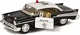 1957 Bel Air Die Cast Police Car Toy with Pull Back Action by Kinsmart