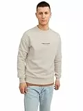 JACK & JONES Herren Rundhals Pullover JORVESTERBRO - Relaxed Fit S M L XL XXL, Größe:L, Farbe:Moonbeam 12241694