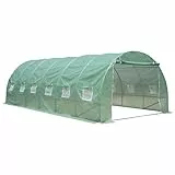 Zelsius Foliengewächshaus (L) 600 x (B) 300 x (H) 200 cm | stabiles Tomatengewächshaus, Folienzelt, Gewächshaus für Garten | Tomatenhaus, Folien Treibhaus, Pflanzenzelt, Frühbeet