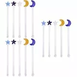 Homoyoyo Espressolöffel Set 5 Stück – Rührstäbchen Mit Mond- Und Stern-Design Für Kaffee Cocktails Und Getränke – Ideal Für Partys Cafés Und Den Heimischen Genuss