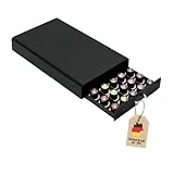 INTIRILIFE Aufbewahrungsschublade für 50 Kaffeekapseln- Kompatibel mit Nespresso Kapseln -38.2 x 23.2 x 5,6 cm- Kapselhalter Schubfach Schubkasten Aufbewahrungsbox in Schwarz Kaffee Kapselmaschine