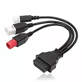 KASturbo OBD2 Diagnosekabel 3 4 6 Pin Adapte Kabel OBD-II Motorsystem Fit für Honda Suzuki Motorrad Fehlererkennung Stecker