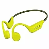 IFECCO Knochenschall Kopfhörer - Open Ear Bone Conduction Kopfhörer Bluetooth 5.4,IPX5 wasserdichte Schweißfeste Knochenschall Headset mit Mikrofon,Sport Kopfhörer für Läufer Radfahren Fahrrad