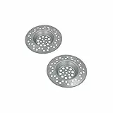 Metaltex 299742 Abflusssieb 2-er Set aus Edelstahl, 7 cm