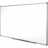 Mob Magnetisches Whiteboard 90x60cm mit Alurahmen und abnehmbare Stiftablage für Büro, Heim und Schule, Magnettafel Kratzfest und trocken abwischbar | Magnetboard in Hoch- oder Querformat