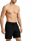 Atmungsaktive Unisex-Shorts aus schnelltrocknendem Ice-Silk-Stretchmaterial (Black,L)