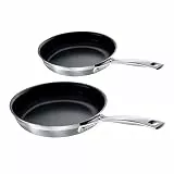 LE CREUSET 96210000001000 3 Ply Mehrschicht Pfannenset mit Antihaftbeschichtung, 20 und 24 cm