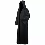 A-SZCXTOP Adult Umhang mit Kapuze,Halloween Mittelalter Jedi Ritter Cosplay Kostüm Robe Tunika Outfit Uniform