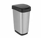 Rotho Twist Mülleimer 50l mit Deckel, Kunststoff (PP)