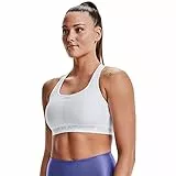 Under Armour Damen UA Crossback Mid Bra, atmungsaktiver Sport BH, komfortabler BH mit Kreuzträgern
