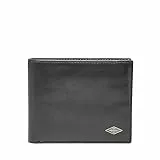 Fossil Geldbörse für Herren Ryan, Leder Bifold schwarz 10,8 cm L x 1,91 cm B x 8,89 cm H ML3729001
