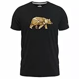 FORSBERG Espenson T-Shirt mit stylischem Bär Brustlogo Rundhals für Herren, Farbe:schwarz/Bronze, Größe:XL
