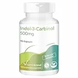 Vitamintrend Indol-3-Carbinol 500mg, 90 Kapseln, I3C mit Brokkoli-Pulver, Nahrungsergänzungsmittel vegan ohne Magnesiumstearat, in Deutschland hergestellt