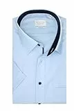 ETERNA Herren Businesshemd Kurzarm Comfort FIT | Uni Hellblau | Bügelfrei | Kent Kragen Gr. 44