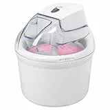 Clatronic Eismaschine | bis zu 1500 ml | Sorbet, Eiscreme, Frozen Joghurt | Zubereitungszeit: 20-40 Minuten | Inkl. Rezeptvorschläge | Nachfüllöffnung | Speiseeisbereiter mit Kältespeicher | ICM 3764