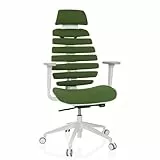 hjh OFFICE Profi Bürostuhl Ergo LINE W Drehstuhl mit ergonomisch geformter Rückenlehne inkl. Lordosenstütze, Dunkelgrün