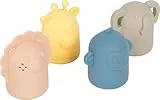 small Foot Silikon Badespielzeug Set, 4 Spritztiere, BPA-frei, weiches Wasserspielzeug, spülbar & hygienisch, Babyspielzeug ab 1 Jahr, 12753
