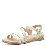 s.Oliver Damen Sandalen flach Bequem Sommer, Gold (Champagne Comb), 39 EU