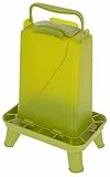 Kerbl Hobbyfarming Futterautomat mit Standfüßen, Automatische Futterzufuhr, Inkl. Standfüße, Abnehmbarer Deckel, Wetterbeständig, Leichte Reinigung, Transparenter Behälter, Für Geflügel, 5,5l, grün