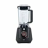 Wilfa POWER FUEL Hochleistungsstandmixer I 1,5l Behälter bis 100°C I 1.200 Watt I 4-Klingen-Messer I LED-Anzeige I inkl. Stamper mit Thermometer I für Smoothies, Tiefkühlkost und Suppen (mattschwarz)