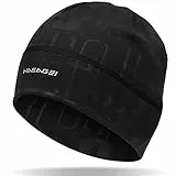 HASAGEI Laufmütze Herren Damen, Winter Mütze Unisex, Weich Elastisch Sportmütze, Winddichte Prägung Fahrrad Mütze Thermo Wintermütze Geeignet für Frühling Herbst und Winter