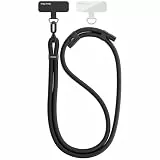 TORRAS Premium Handykette Universal Verstellbar, Anti-Verlust, Extra Robust, für Outdoor & Reise, Doppel-Nylonkordel mit Metallschnalle, kompatibel mit iPhone, Samsung, Schwarz